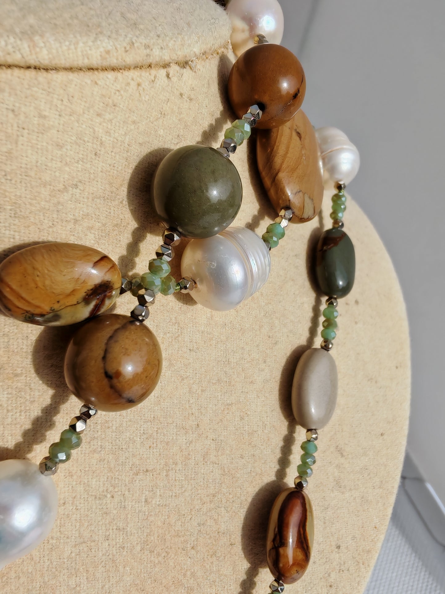 Collana agata multicolore