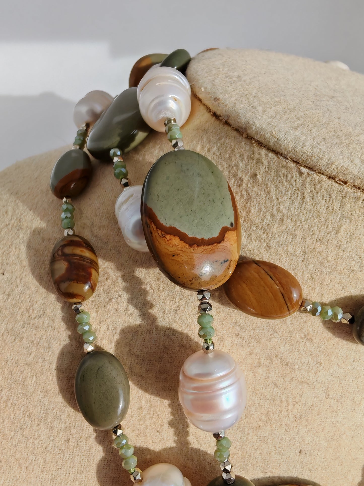 Collana agata multicolore