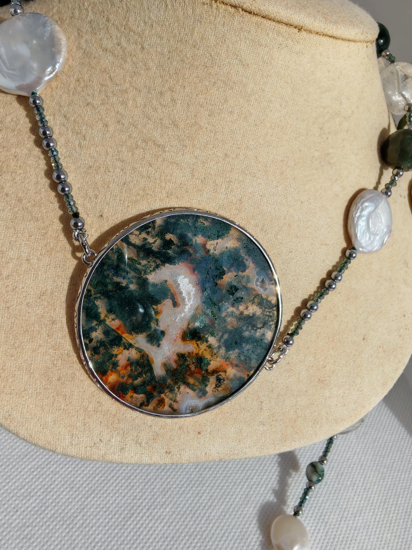 Collana agata verde