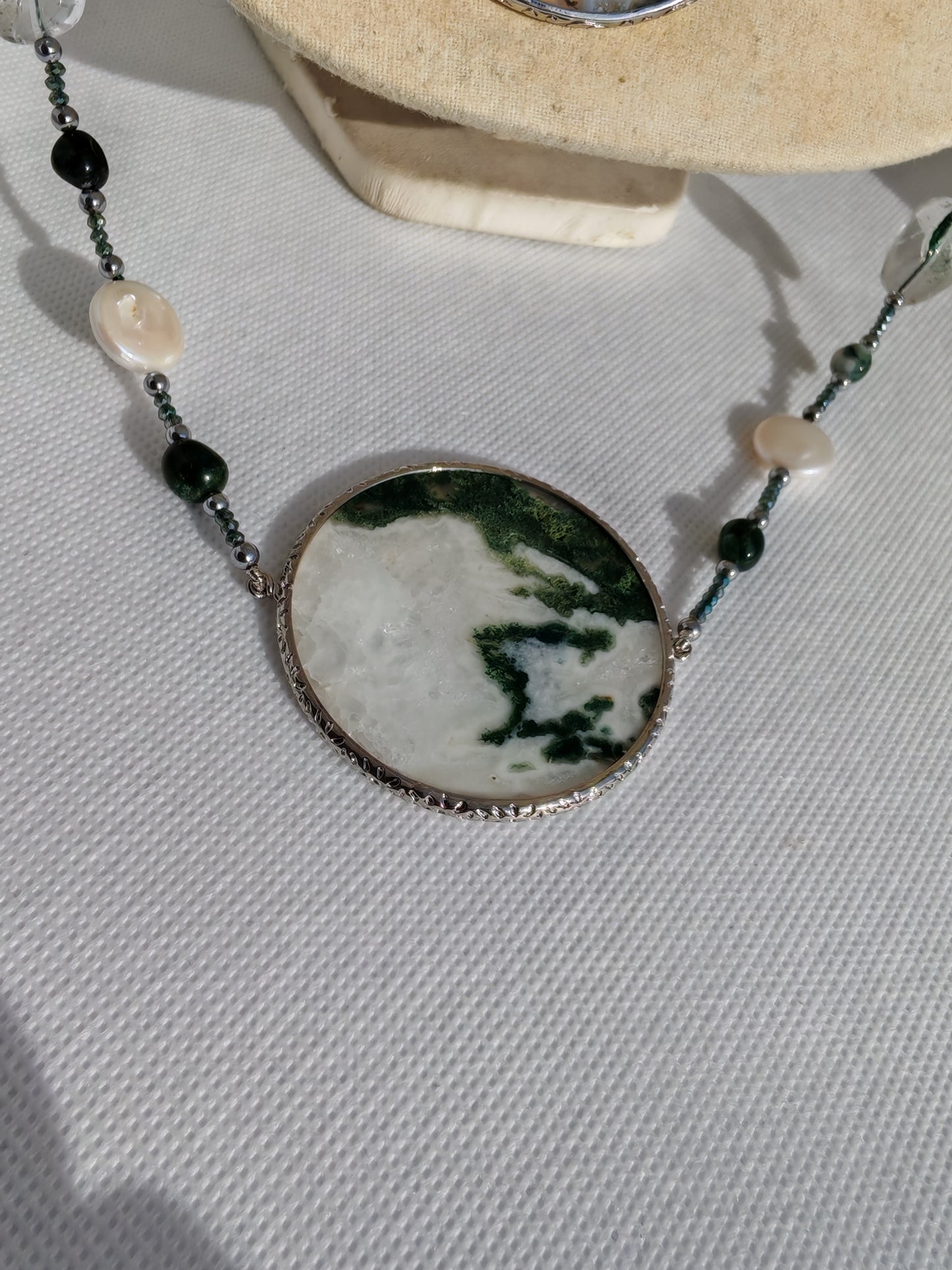Collana agata verde