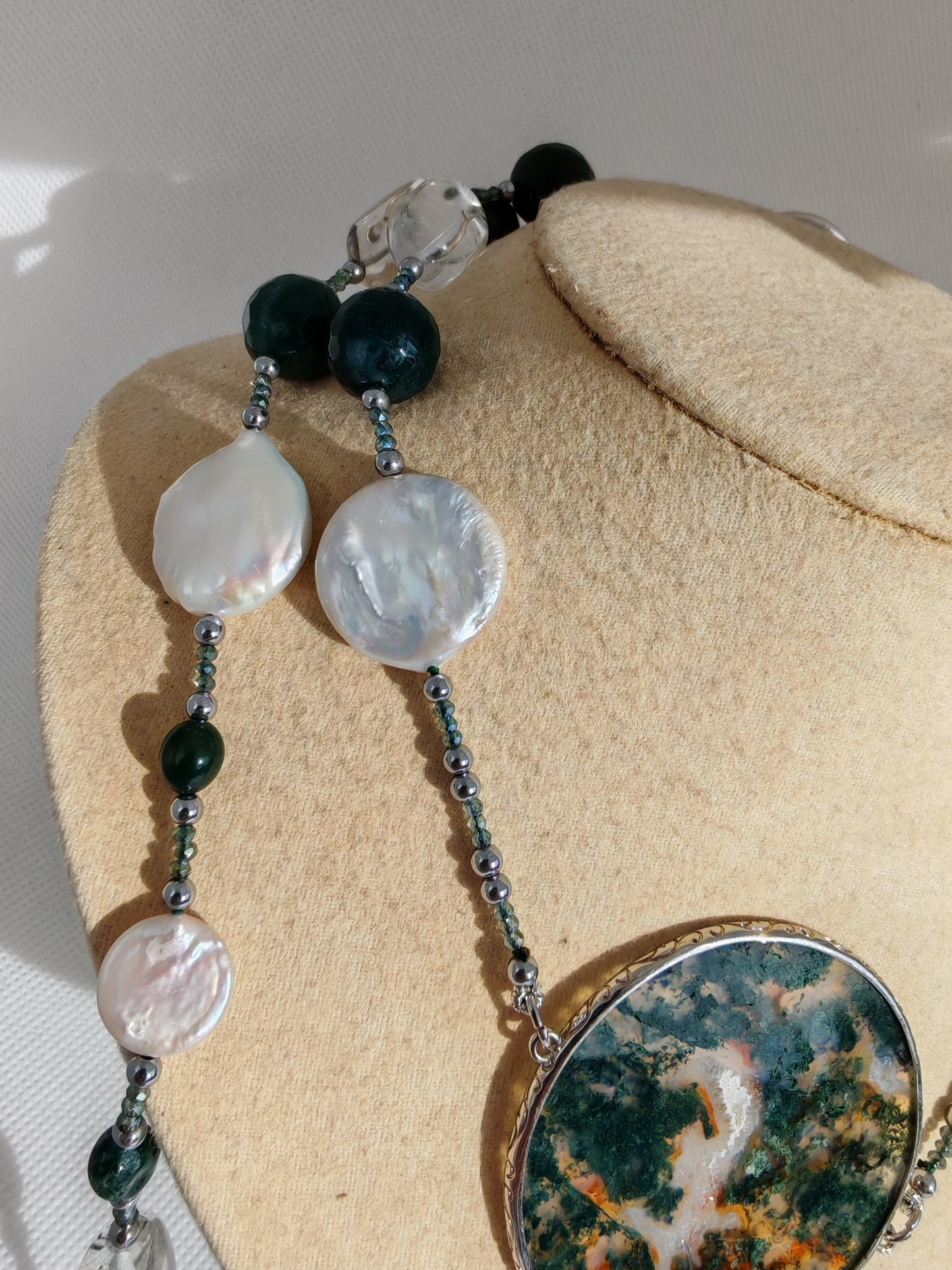 Collana agata verde