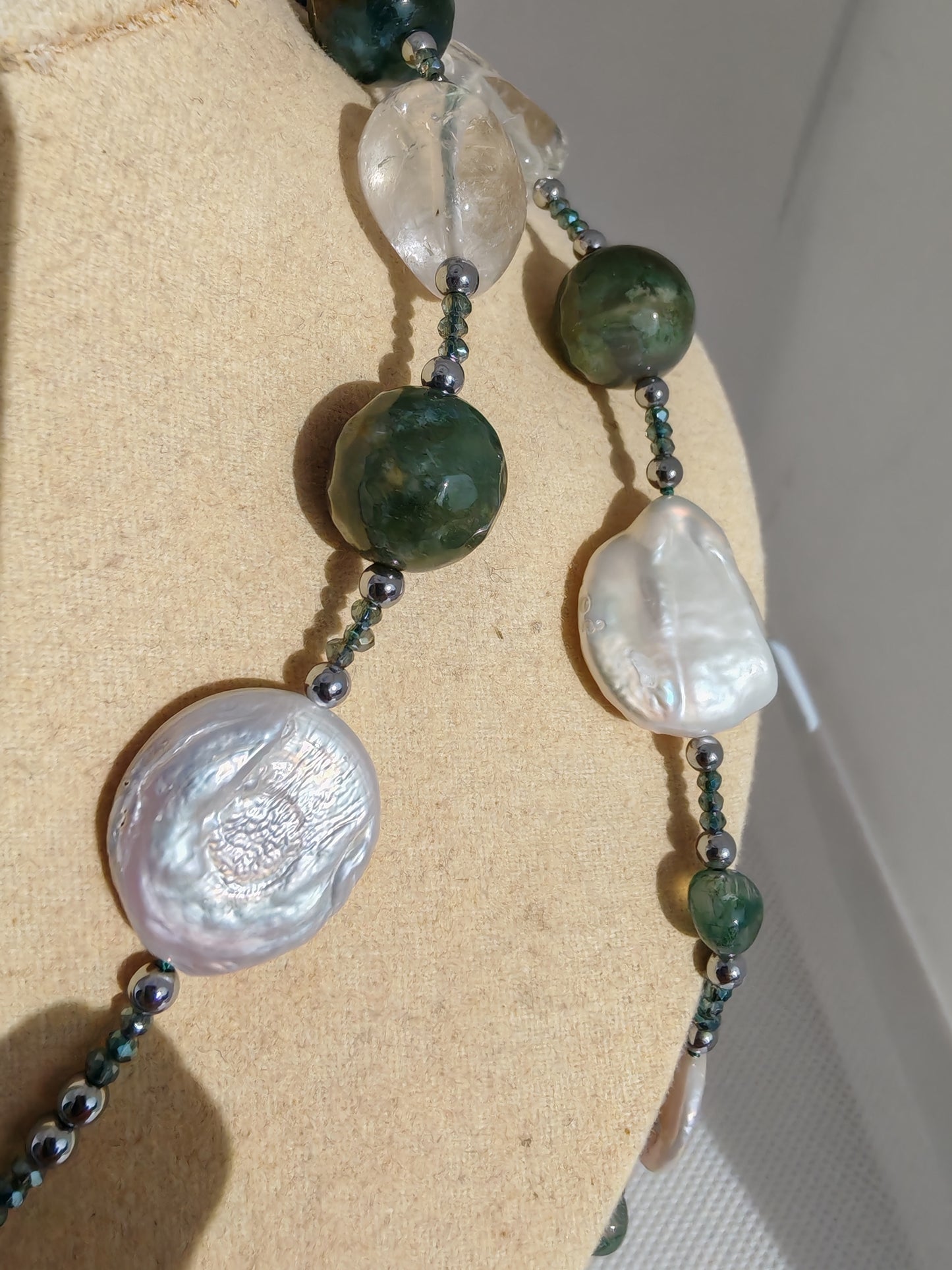 Collana agata verde