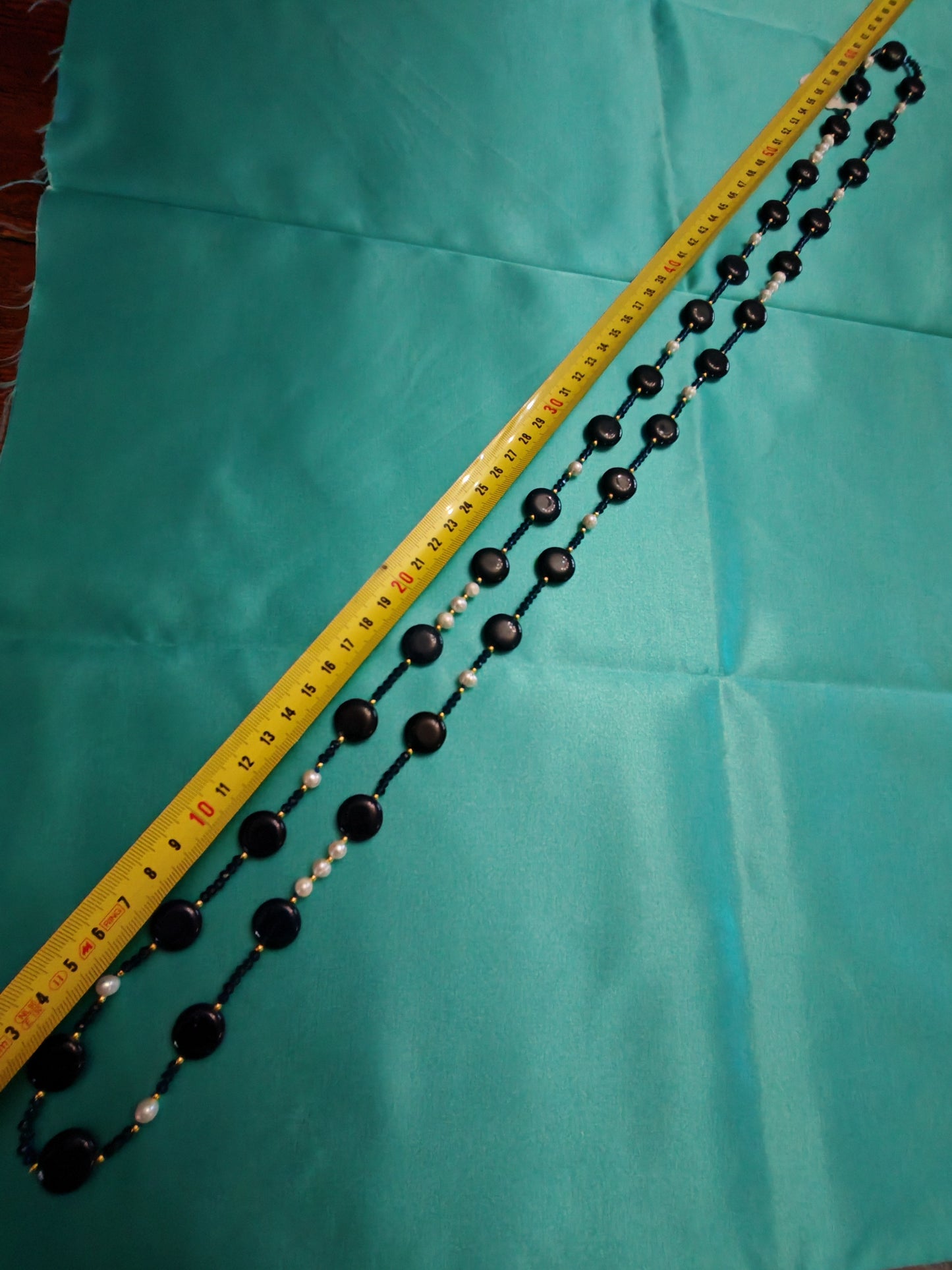 Collana sodalite e perle