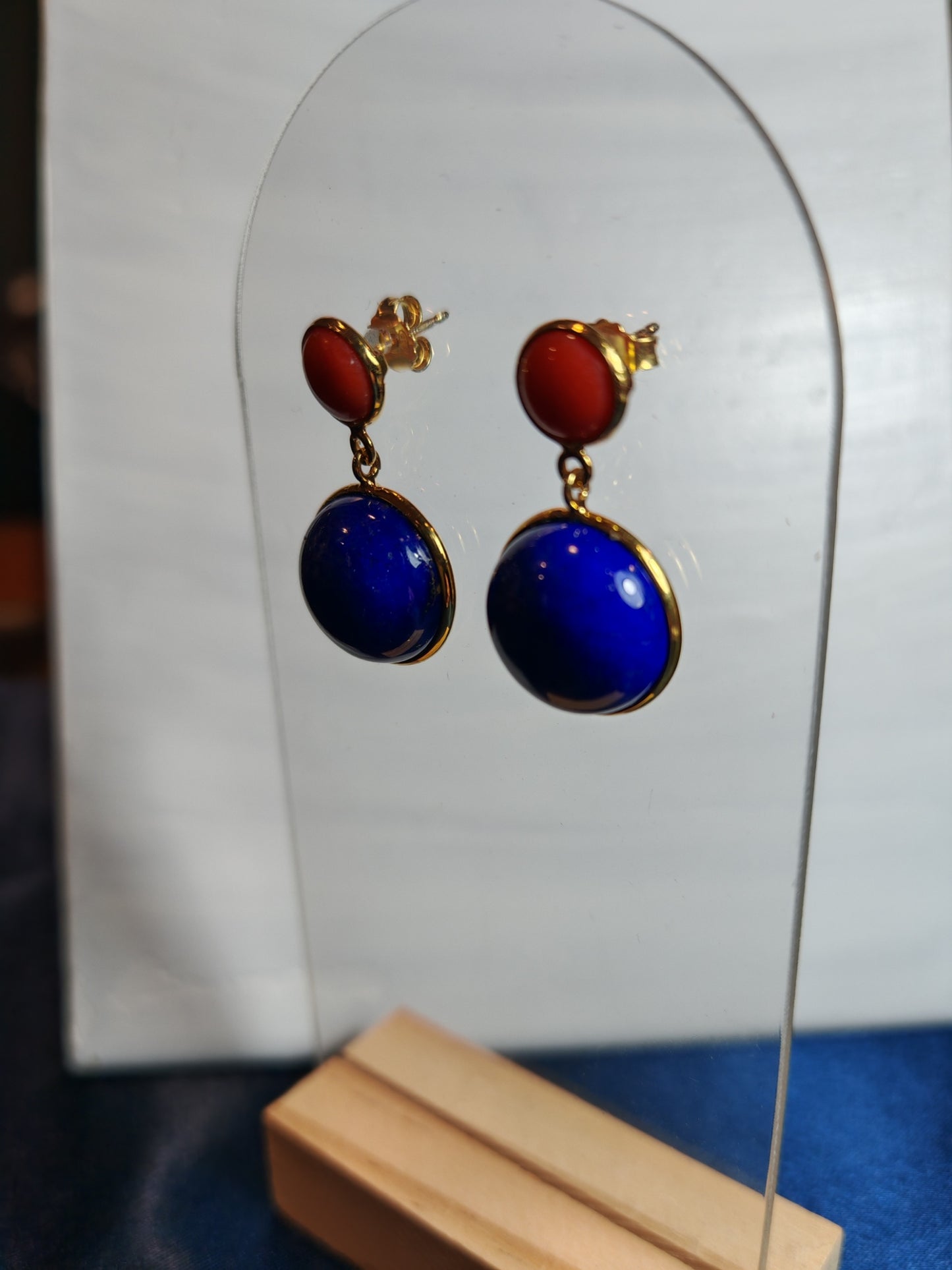 Orecchini doppio cabochon