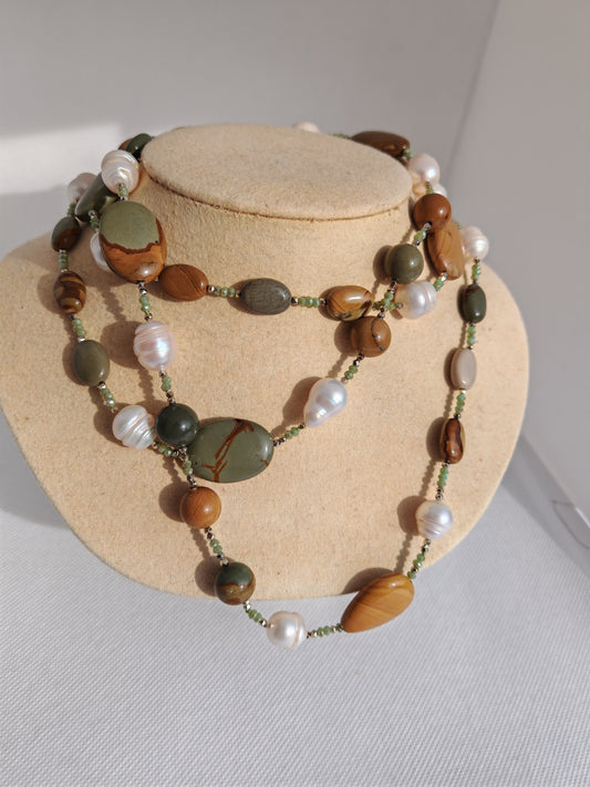 Collana agata multicolore
