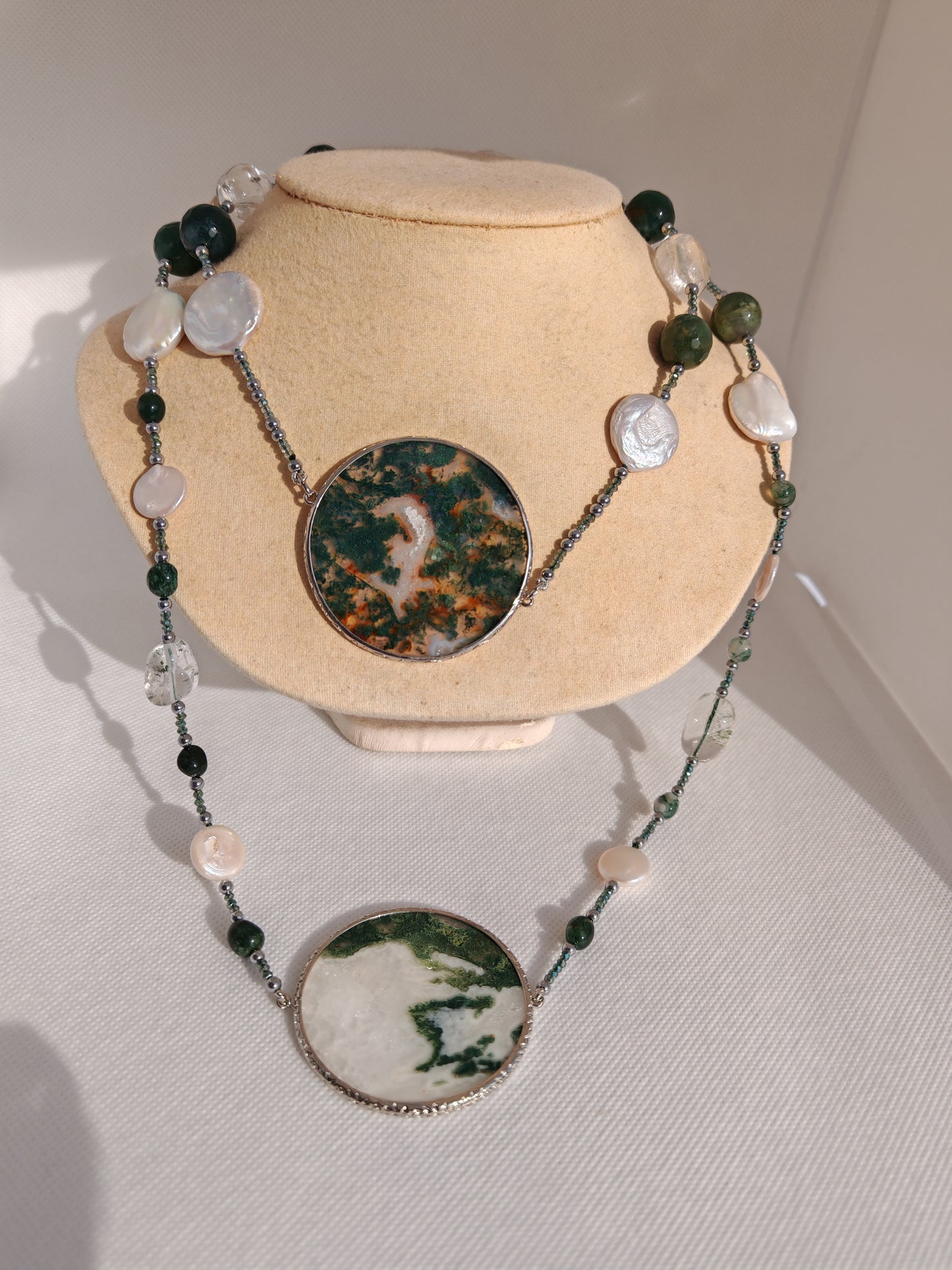 Collana agata verde