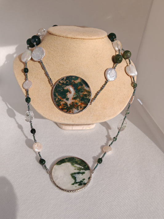 Collana agata verde