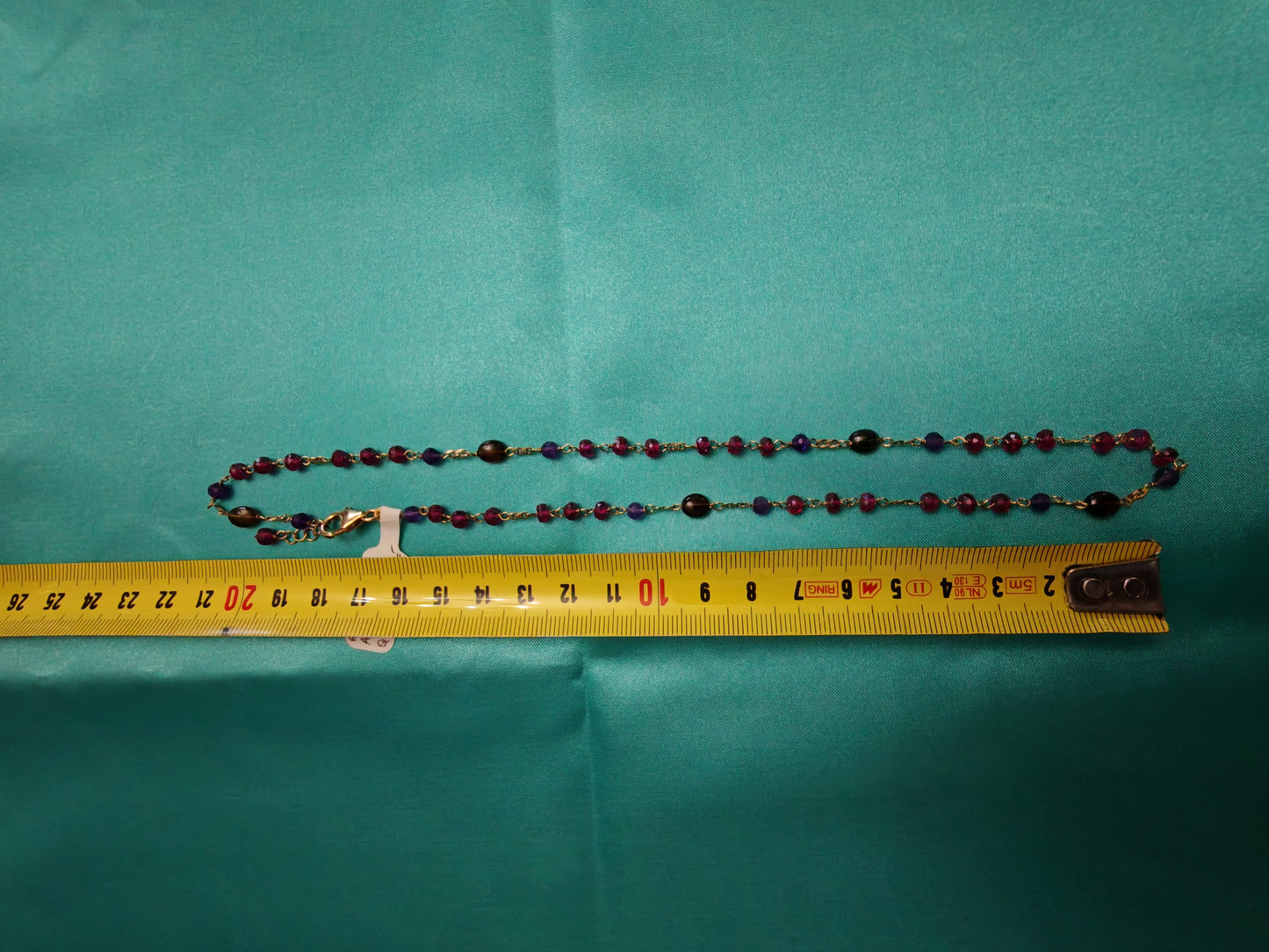 Collana girocollo rubino, ametista