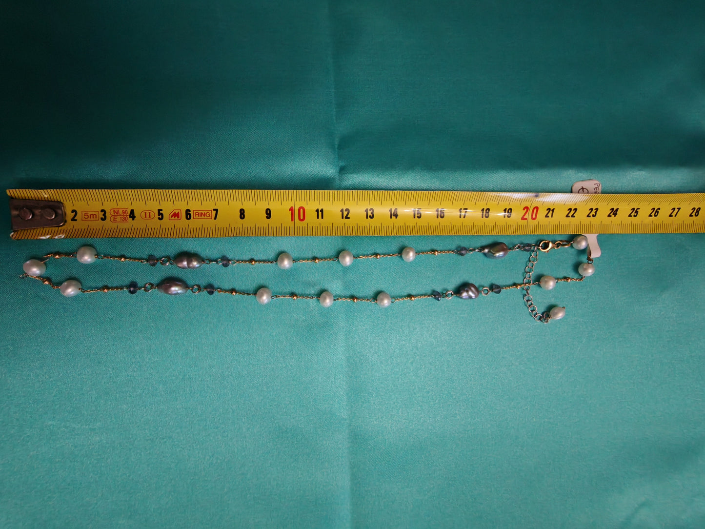 Collana girocollo perle e cianite