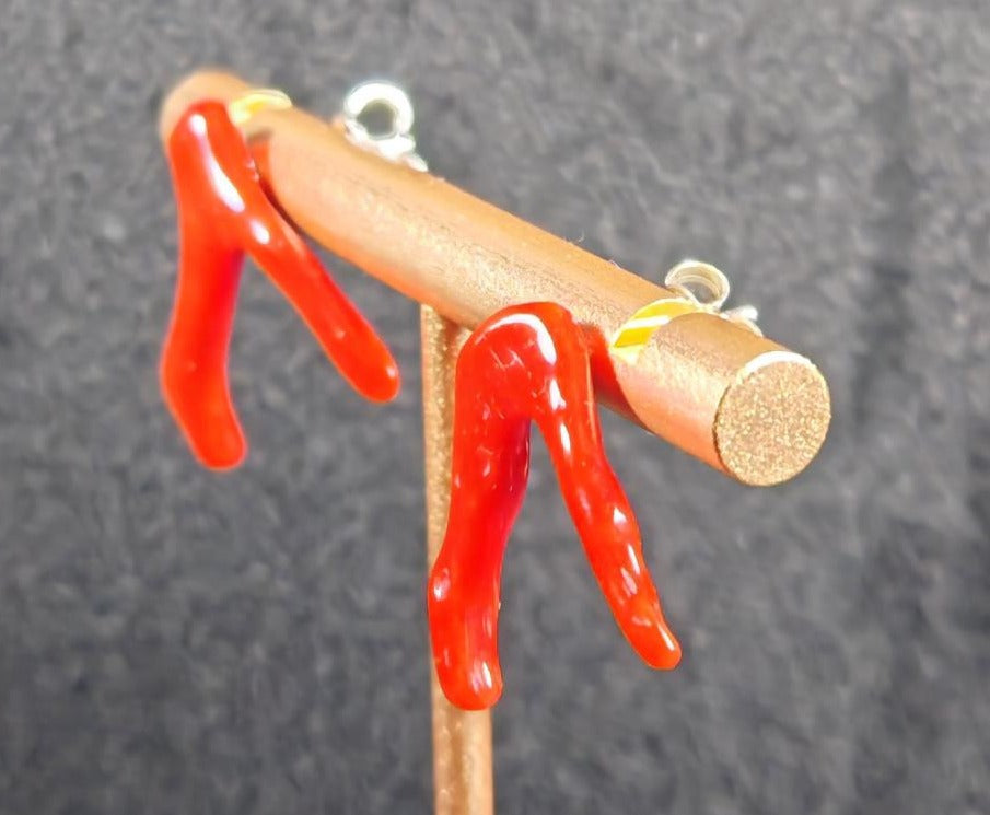 Orecchini corallo con perno