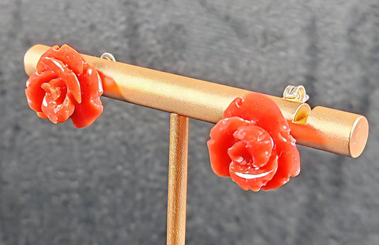 orecchini corallo Red Rose