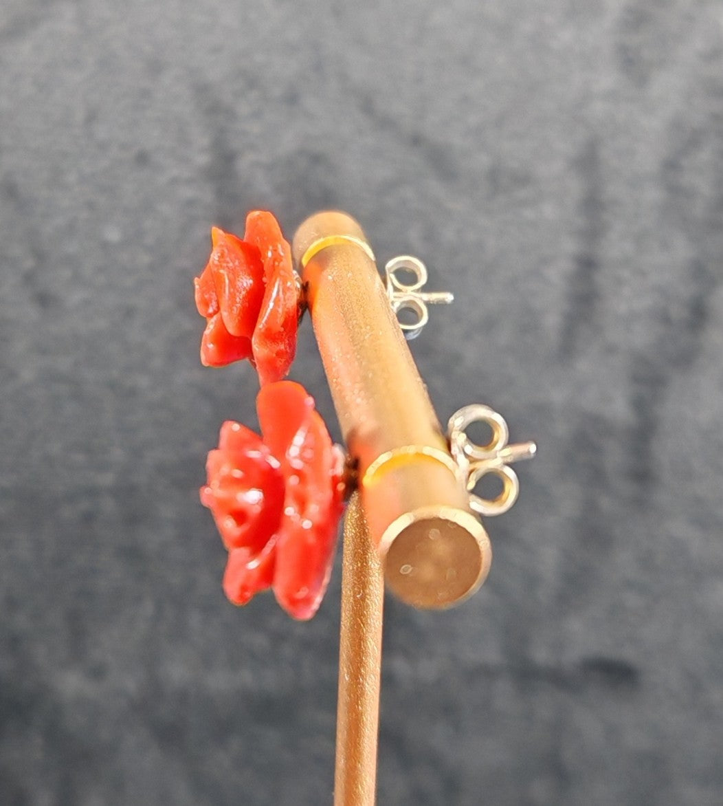 orecchini corallo Red Rose
