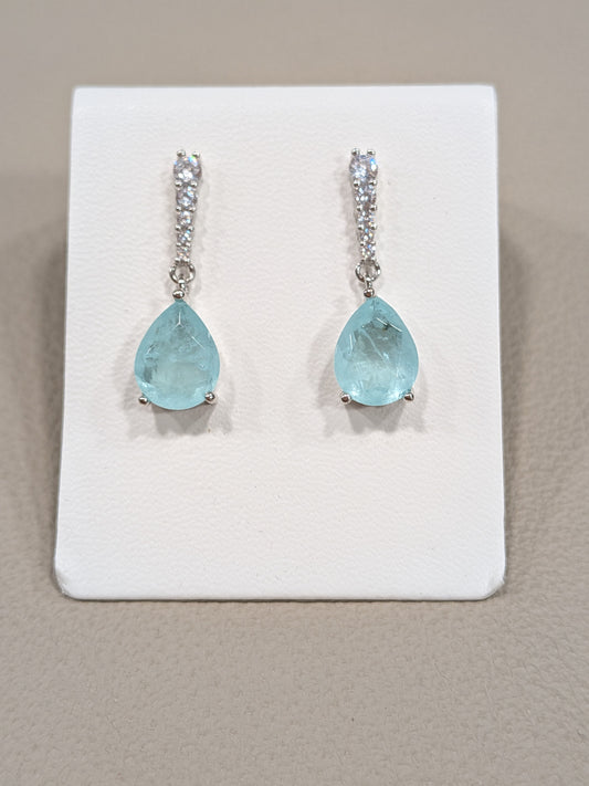 Orecchini pendenti goccia color Tiffany