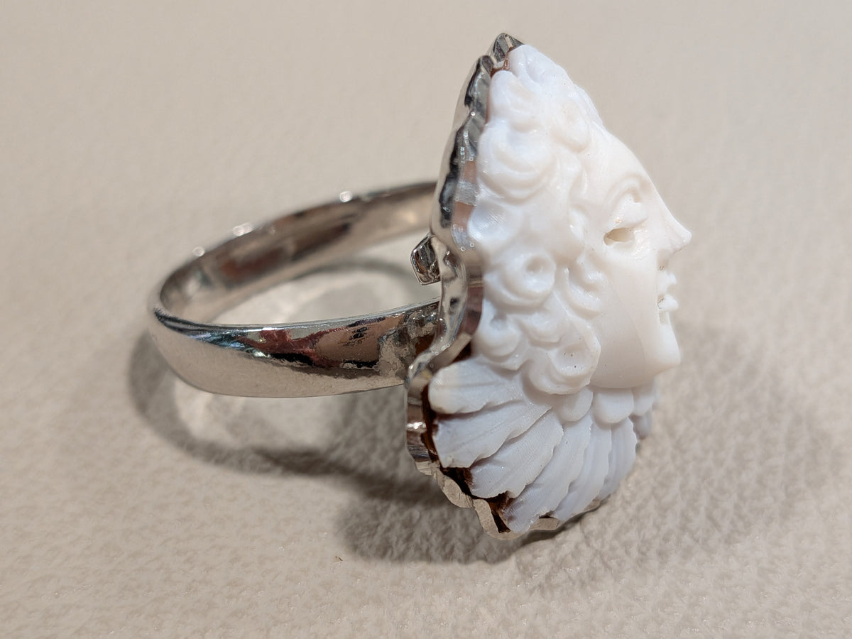 Anello angelo cammeo