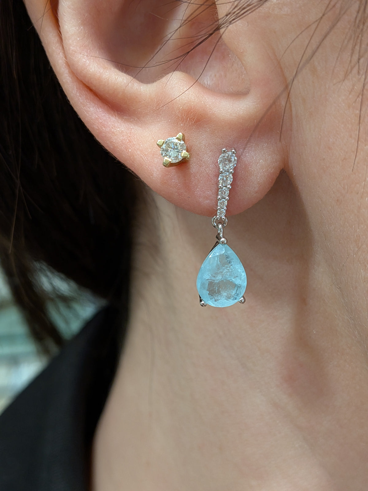 Orecchini pendenti goccia color Tiffany