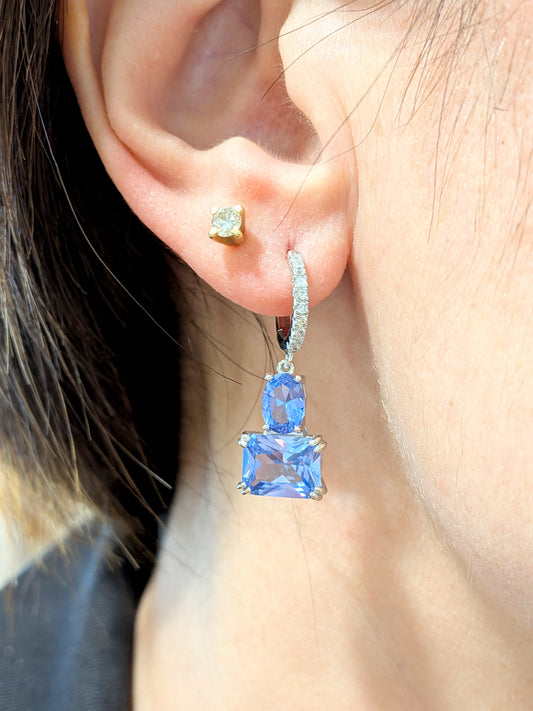 Cerchietto con pendente azzurro